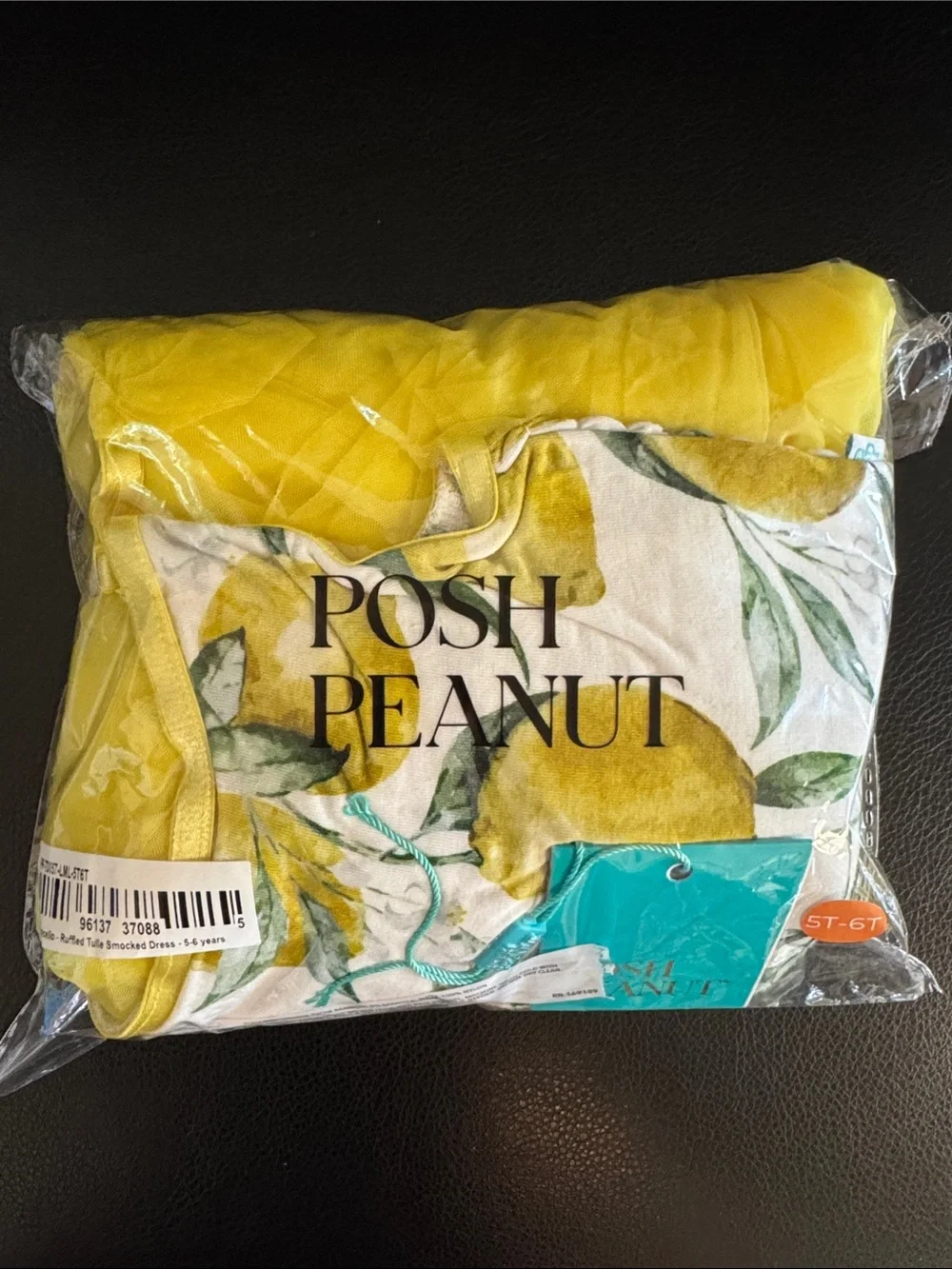 Posh Peanut Limoncello Tulle Smocked Dress